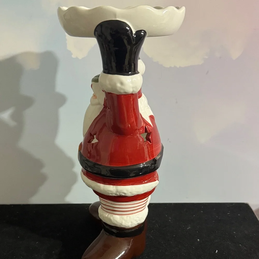 Festive Santa Candle Holder - Red and White 2002 Target Santa candle holder